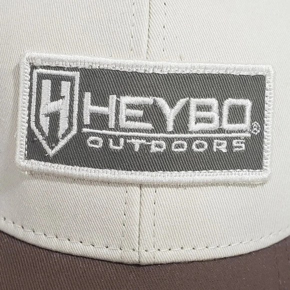 Heybo Outdoors Mesh Back Tri-Color Trucker Hat  With Canvas Patch NWT. - Picture 3 of 8